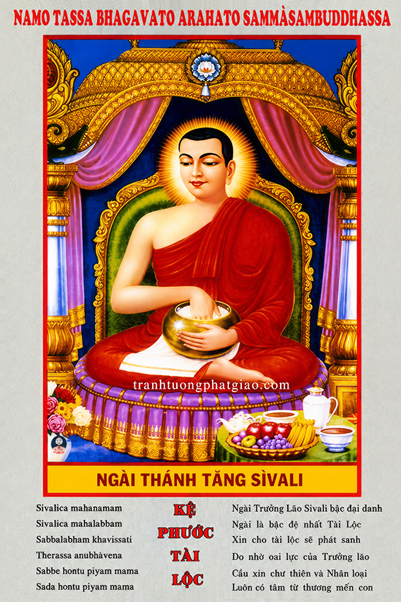 Tranh Ngài Thánh Tăng Sivali (hay Sīvali) (9287)